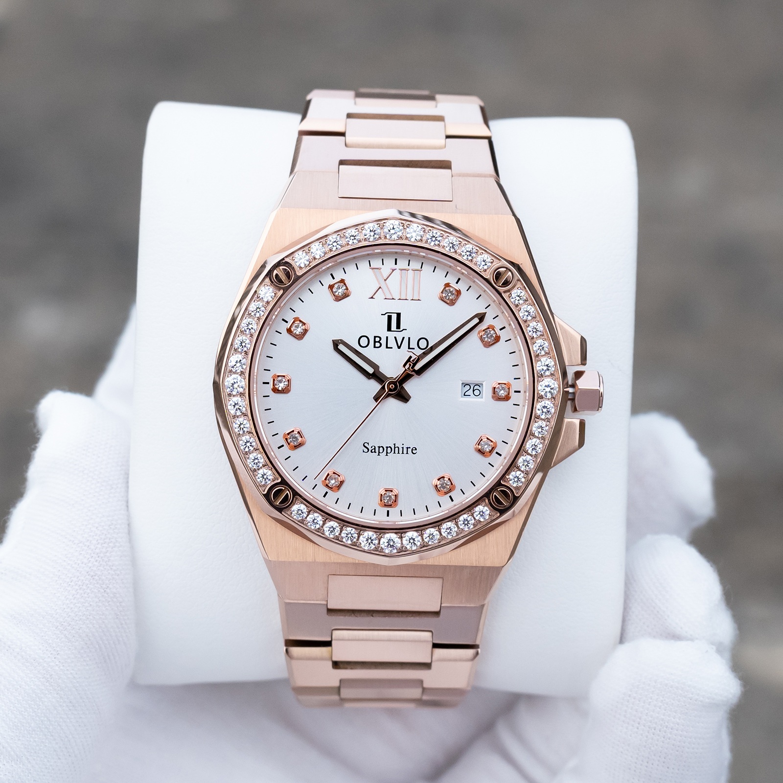 ĐỒNG HỒ CẶP ĐÔI OBLVLO AW-D-T CHÍNH HÃNG SWISS QUARTZ ĐÍNH ĐÁ ĐẲNG CẤP