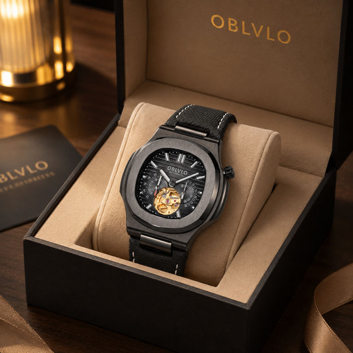 Đồng Hồ Nam Oblvlo RGA20S7-BBBL Chính Hãng