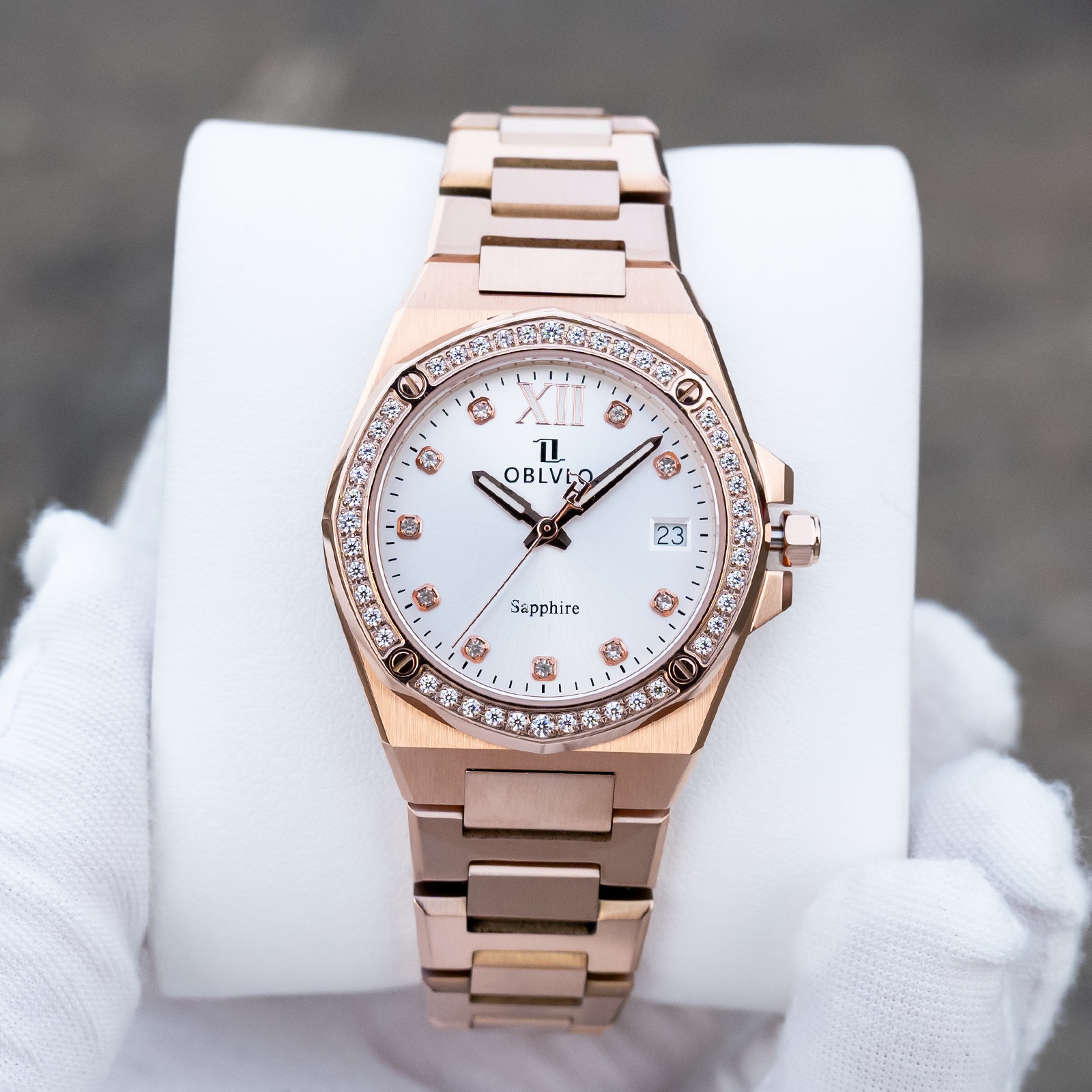 ĐỒNG HỒ CẶP ĐÔI OBLVLO AW-D-T CHÍNH HÃNG SWISS QUARTZ ĐÍNH ĐÁ ĐẲNG CẤP