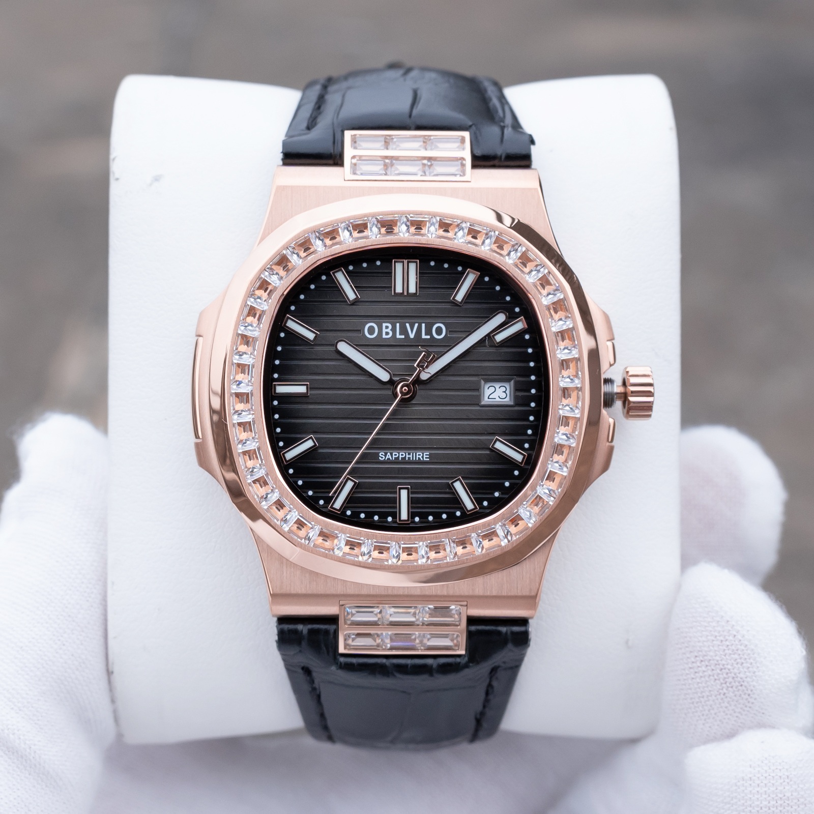 ĐỒNG HỒ NAM OBLVLO FM-YWL-D-PBBL CHÍNH HÃNG SWISS QUARTZ CAO CẤP