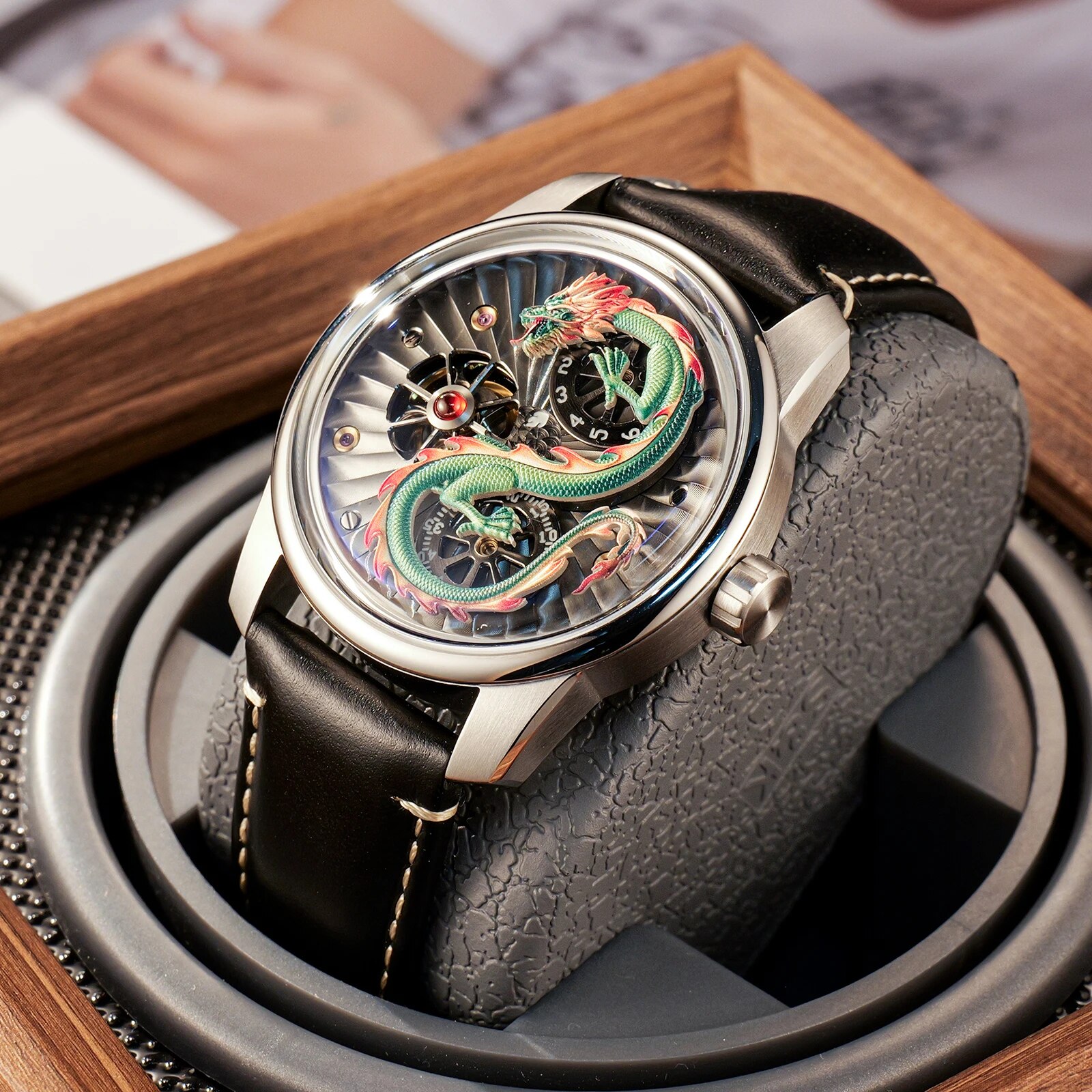 ĐỒNG HỒ NAM CHÍNH HÃNG OBLVLO DRAGON LUXURY RỒNG XANH – MINH NHẬT PLAZA