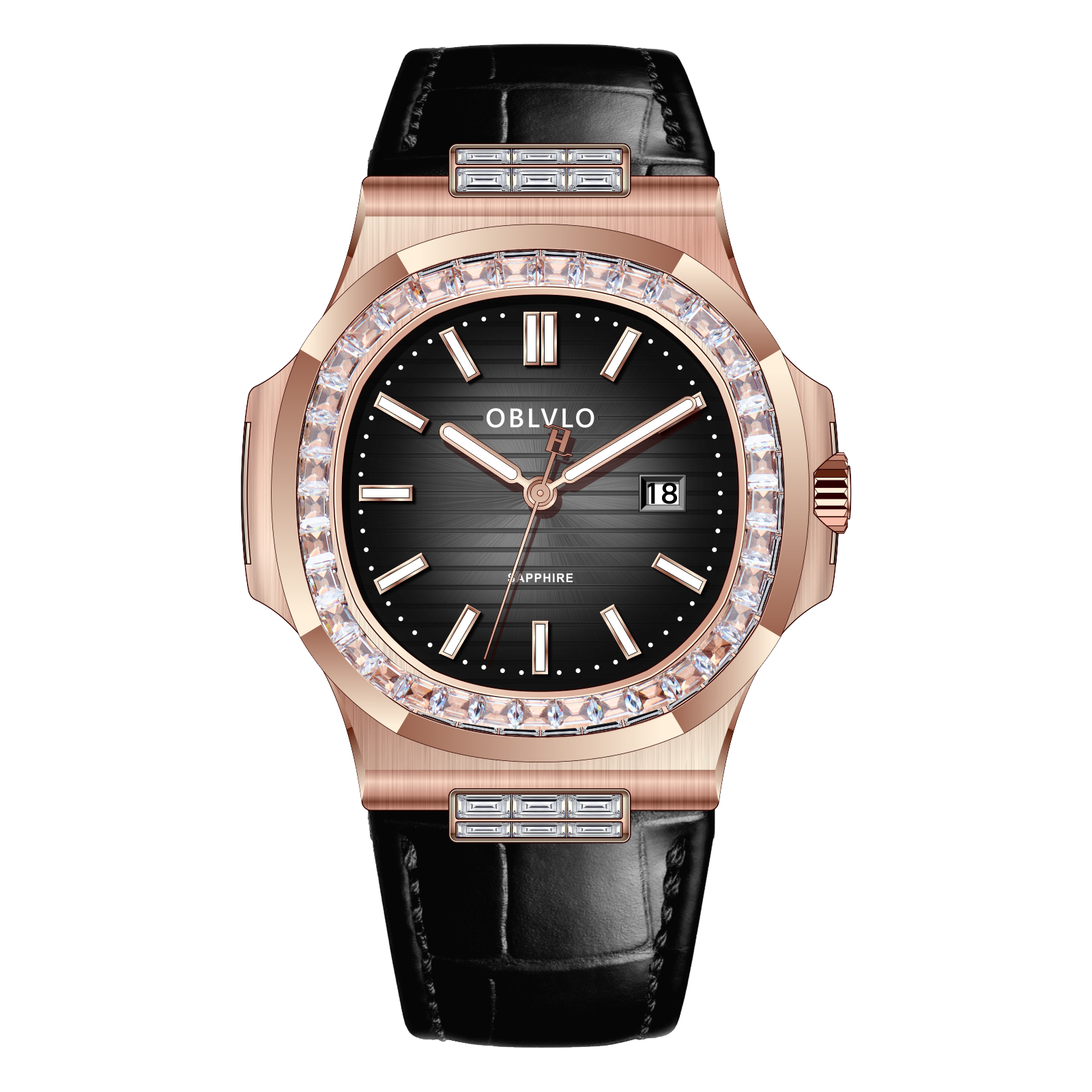 ĐỒNG HỒ NAM OBLVLO FM-YWL-D-PBBL CHÍNH HÃNG SWISS QUARTZ CAO CẤP