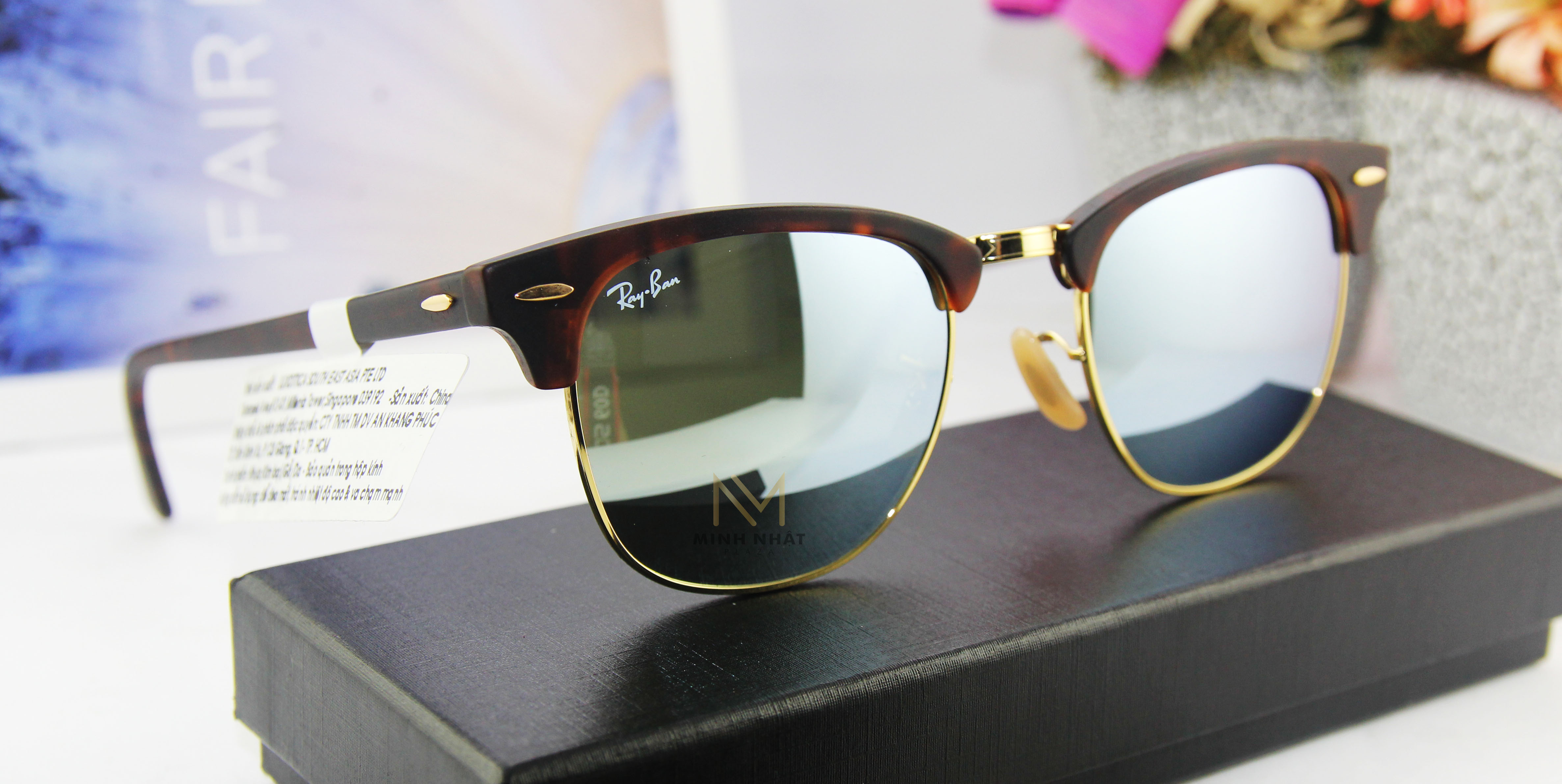 KÍNH RAYBAN CLUBMASTER FLASH LENSES RB3016-1145/30 – MINH NHẬT PLAZA