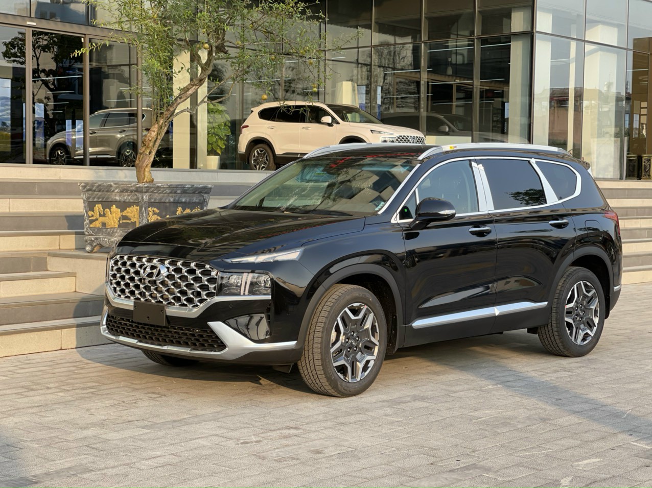 hyundai santafe 2024 màu đen