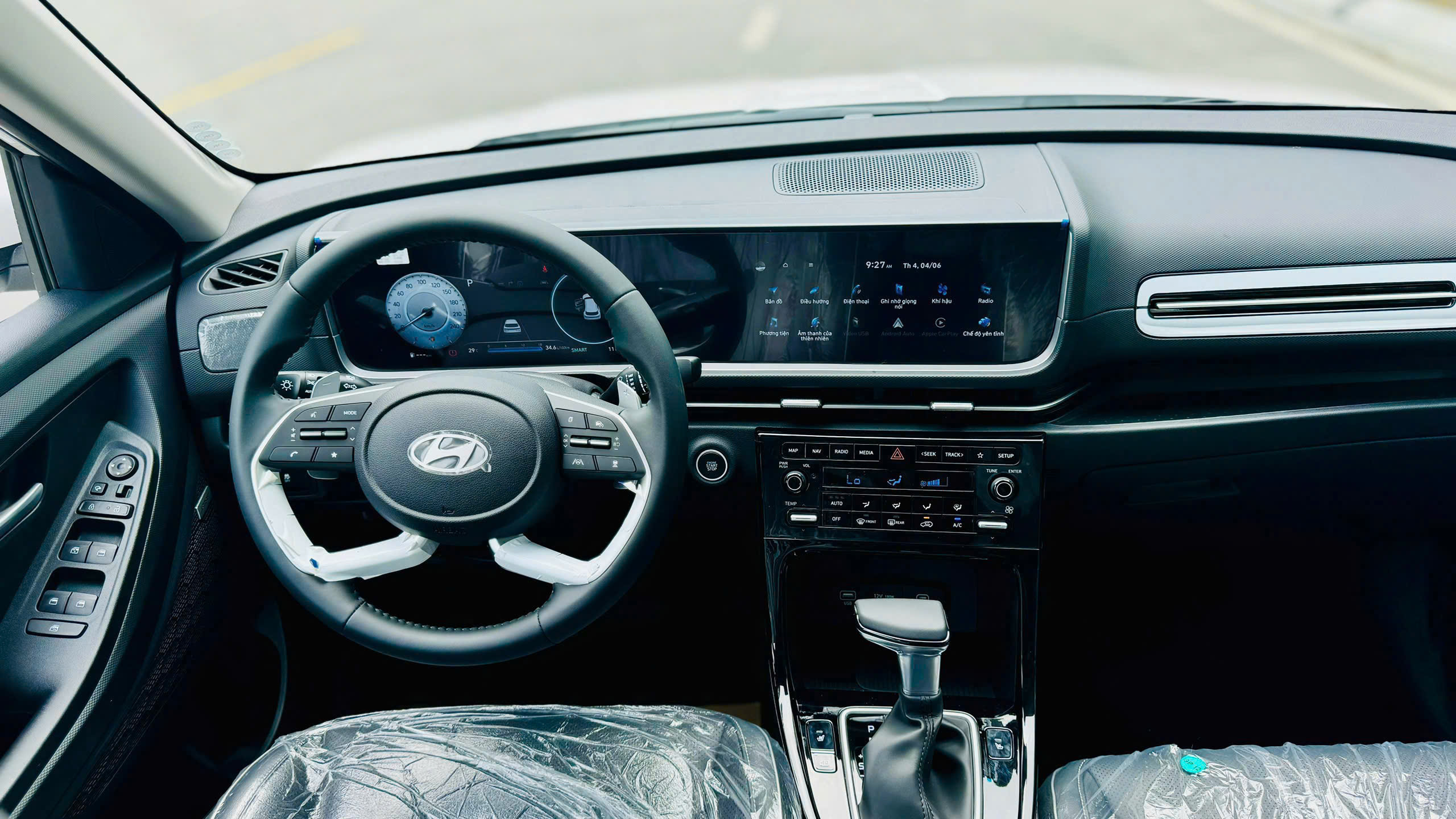 New Creta Cao Cấp 2025 cụm màn hình tổng hợp