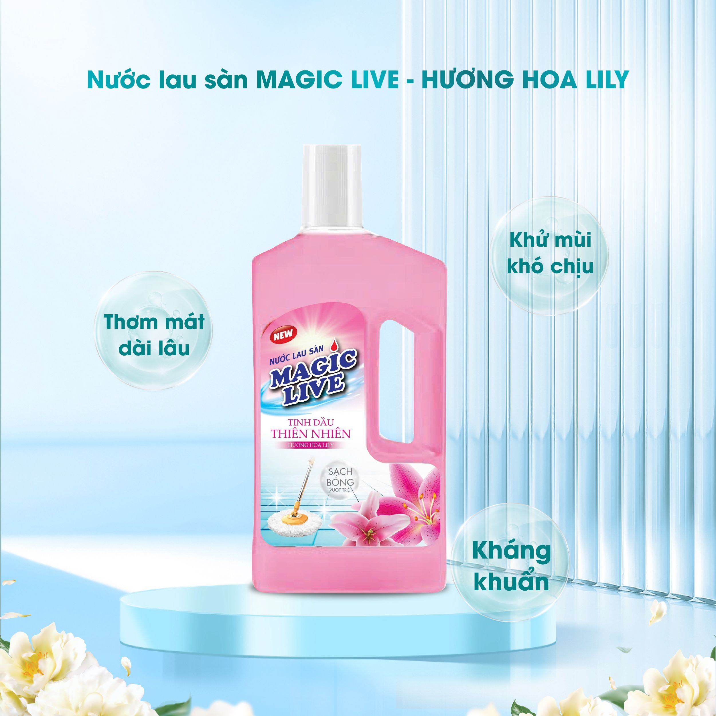 Nước lau sàn hương hoa lily Magic Live Khử Mùi Lưu Hương Đuổi Muỗi Đuổi Côn Trùng