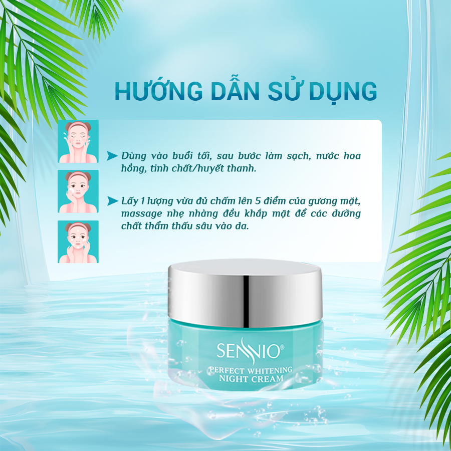 Kem đêm tái sinh, phục hồi da căng bóng - Sennio Perfect Whitening Night Cream - SENNIO SNO 830
