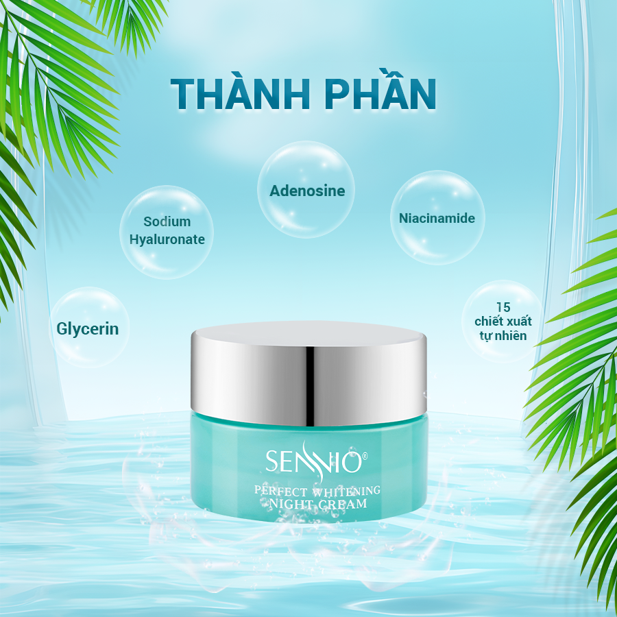 Kem đêm tái sinh, phục hồi da căng bóng - Sennio Perfect Whitening Night Cream - SENNIO SNO 830