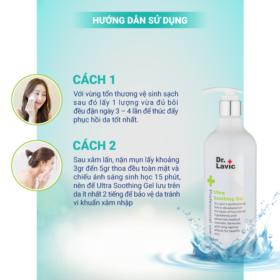 Gel phục hồi và làm dịu da tức thì Dr.Lavic Ultra Soothing Gel 500ml DR 801