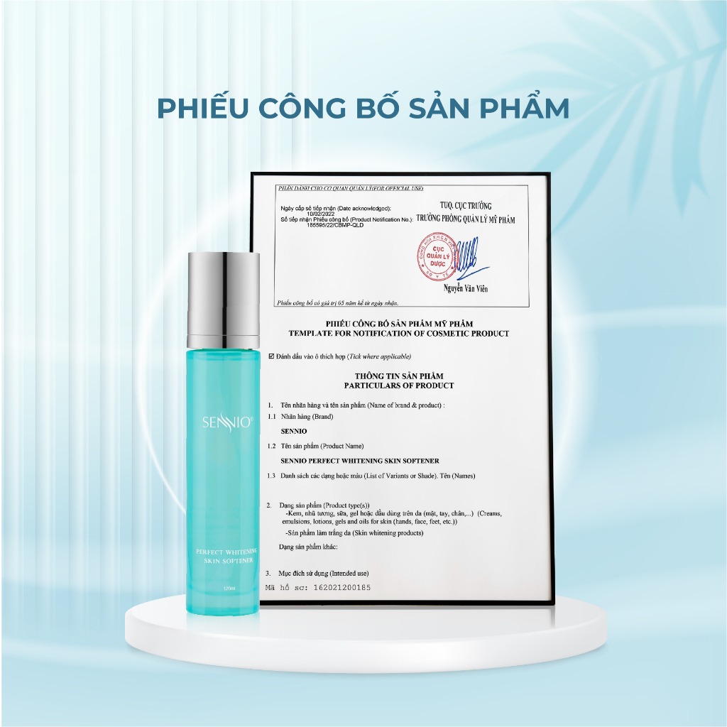 Nước thần thanh lọc, tái sinh da - Sennio Perfect Whitening Skin Softener - SENNIO SNO 827