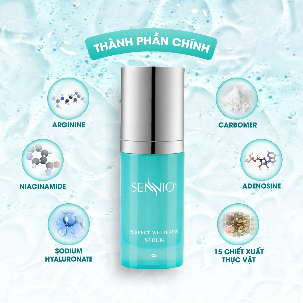 Tinh chất tái sinh, phục hồi da căng bóng Sennio Perfect Whitening Serum - SENNIO SNO 828