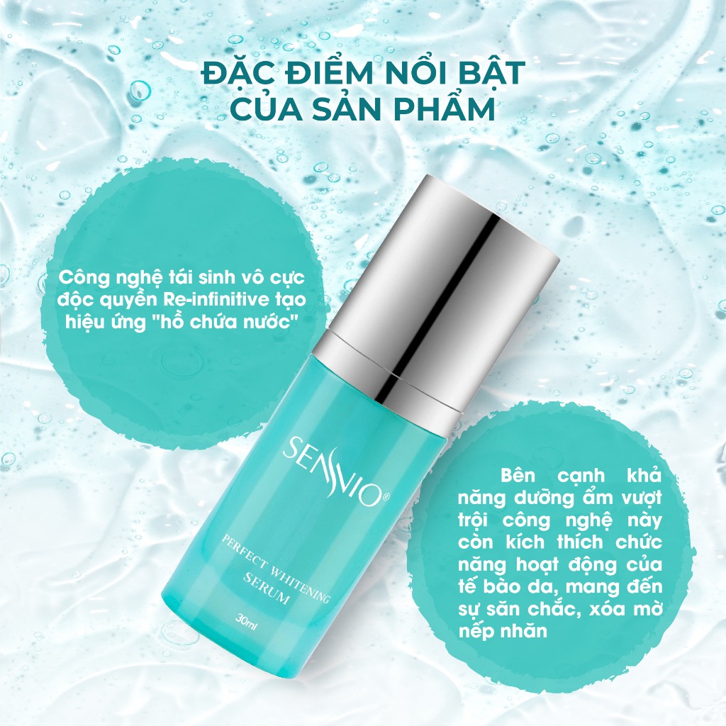 Tinh chất tái sinh, phục hồi da căng bóng Sennio Perfect Whitening Serum - SENNIO SNO 828