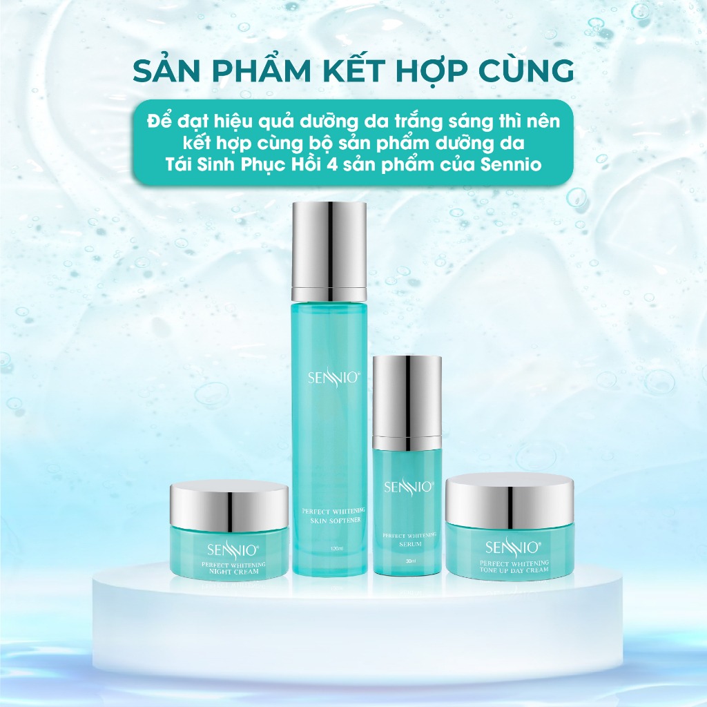 Tinh chất tái sinh, phục hồi da căng bóng Sennio Perfect Whitening Serum - SENNIO SNO 828