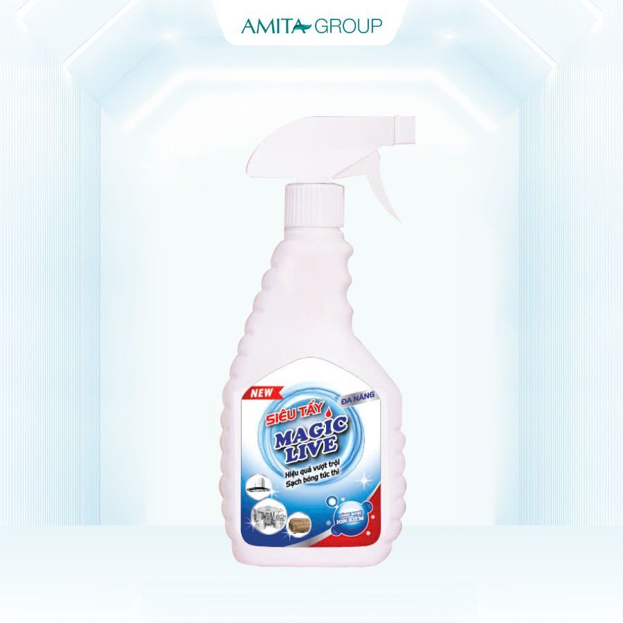  Tẩy Rửa Đa Năng Magic Live tẩy cặn canxi, vệ sinh sàn nhà, làm sạch bề mặt kính, bồn rửa 500ML MGDN112