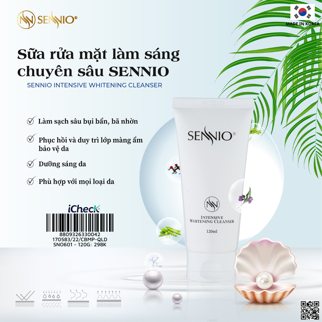 BỘ 6 SẢN PHẨM NÁM DƯỠNG TRẮNG DA SENNIO - Intensive Pigmenttation Treatment Set 6 - SENNIO SNO 662