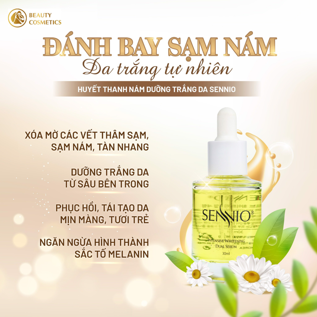 BỘ 6 SẢN PHẨM NÁM DƯỠNG TRẮNG DA SENNIO - Intensive Pigmenttation Treatment Set 6 - SENNIO SNO 662