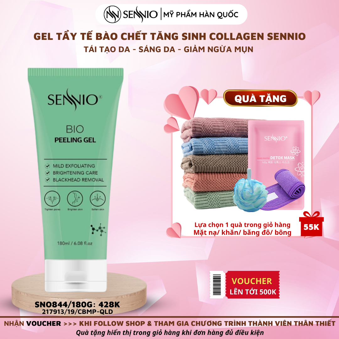 Tẩy tế bào chết mặt bổ sung Collagen Sidumi Premium Collagen Peeling làm sạch sâu, phù hợp cho da dầu mụn 180ml  Sennio SNO 844