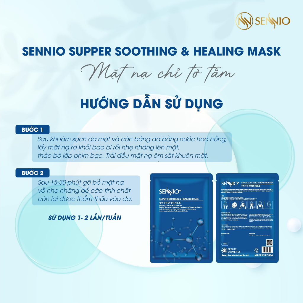 Bộ sản phẩm dưỡng da cấp ẩm toàn diện Sennio - Combo da xinh rạng rỡ nước hoa hồng mặt nạ dưỡng da Dr.Lavic