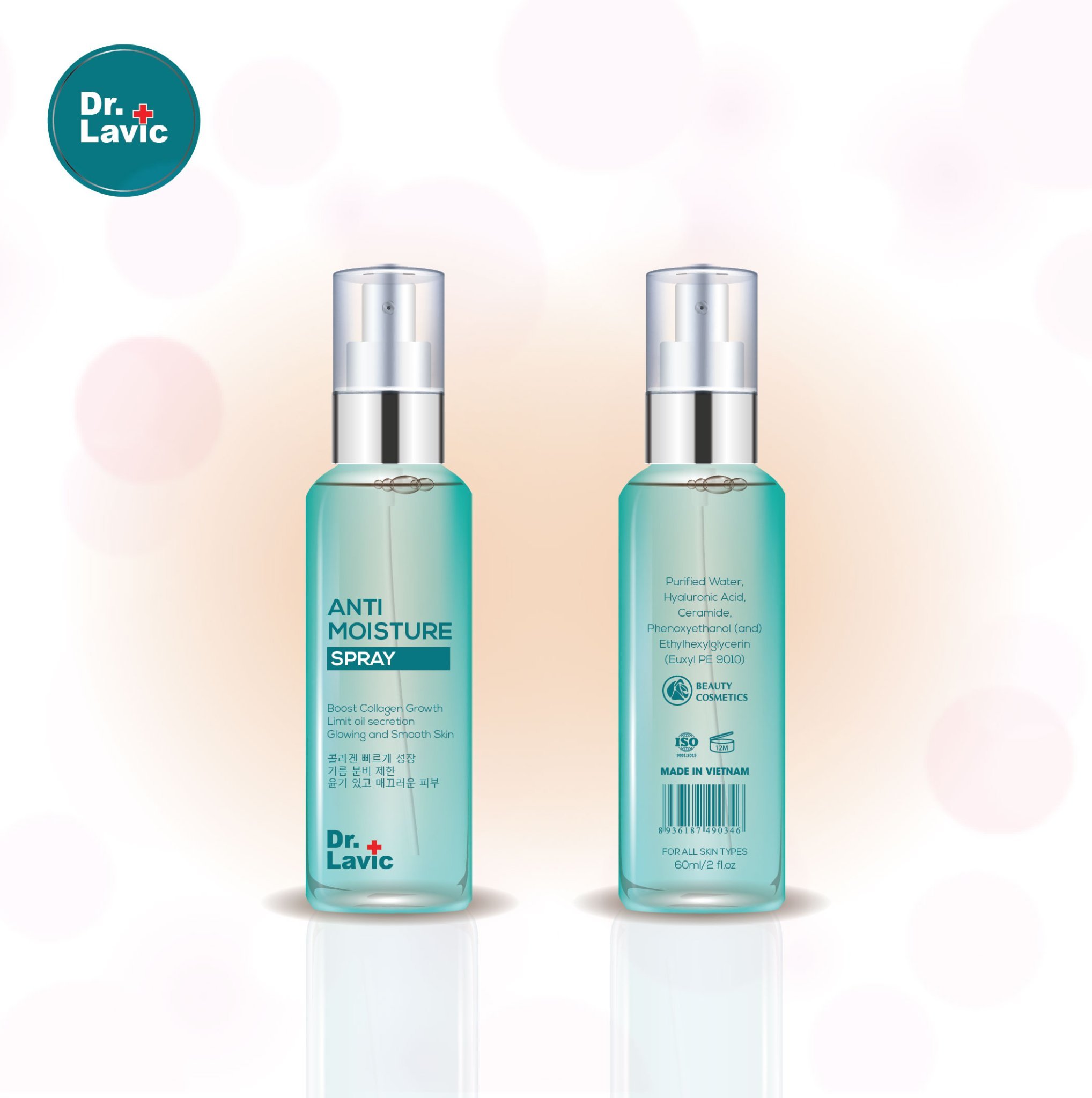 Xịt Khoáng Mặt Dưỡng Ẩm Làm Dịu Da Filler Đường Bôi DR.LAVIC ANTI MOISTURE 60ML - DR934