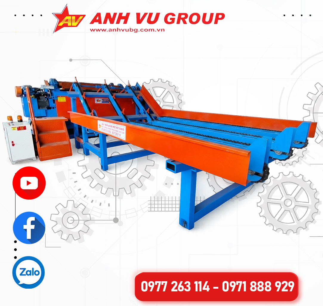 BĂNG TẢI LÊN GỖ MÁY BÓC - MÁY TU