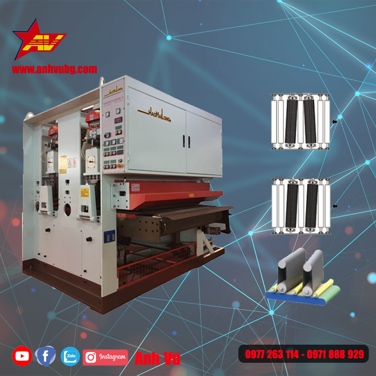 MÁY CHÀ NHÁM 2 TRỤC 1 MẶT  HML