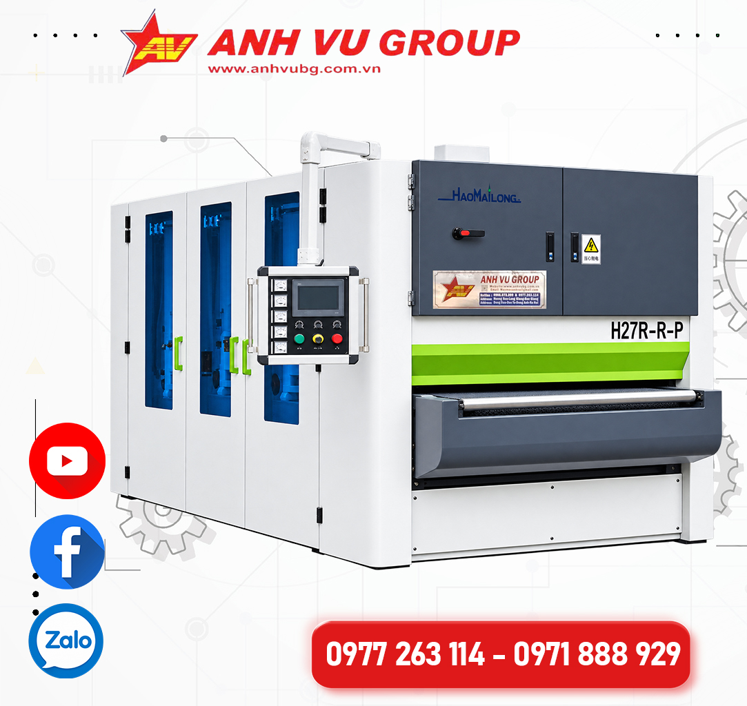 MÁY CHÀ NHÁM 3 TRỤC 1 MẶT HML