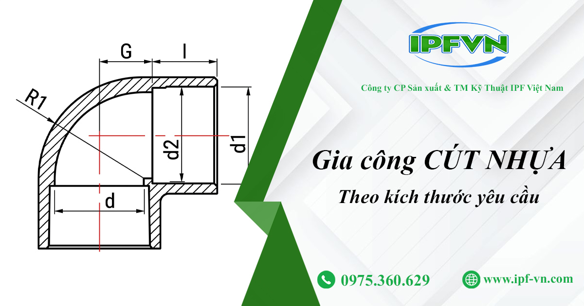 Gia công cút nhựa theo kích thước yêu cầu cho hệ thống đường ống công nghiệp