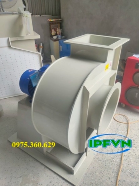 Thi công lắp đặt quạt ly tâm nhựa PP 11kW  cho hệ thống hút khí thải chịu hóa chất ở khu công nghiệp Bắc Ninh