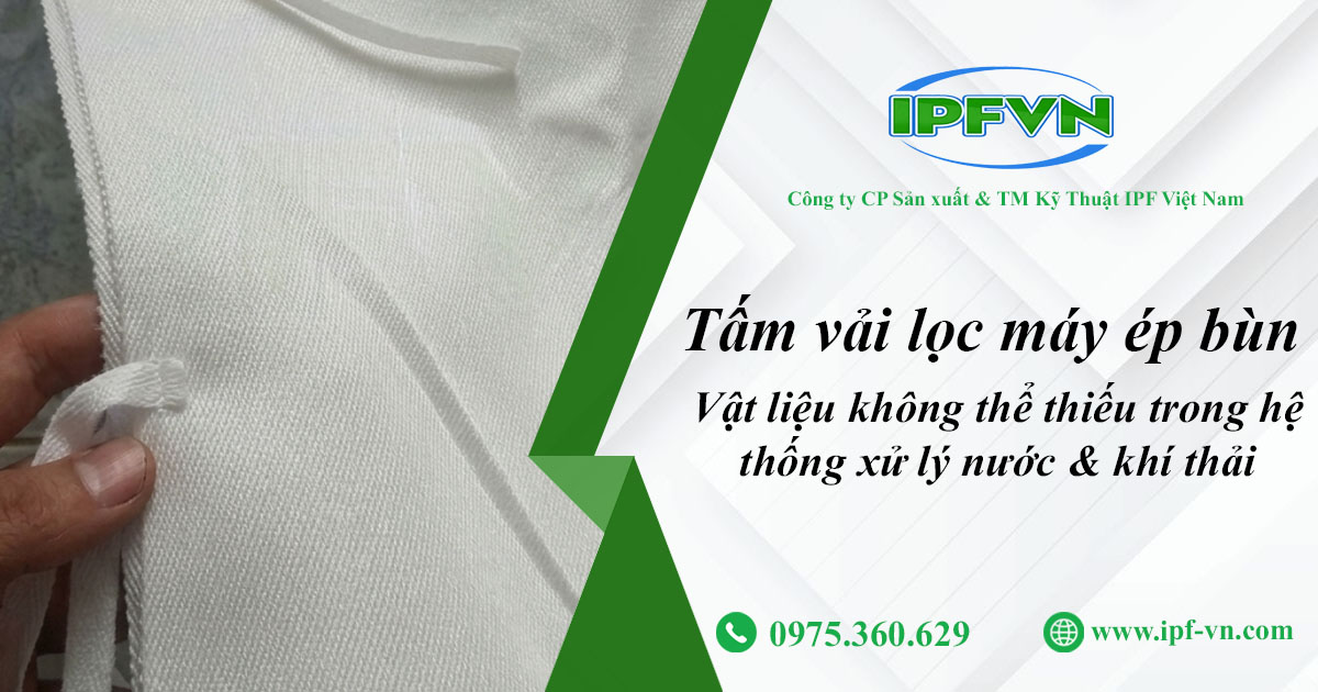 Tấm vải lọc máy ép bùn PP 840-1 trong xử lý nước thải công nghiệp