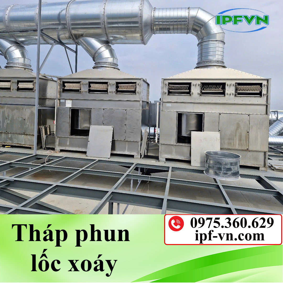 Ứng dụng tháp phun lốc xoáy trong xử lý khí ngành hóa chất, luyện kim, xi măng, thực phẩm