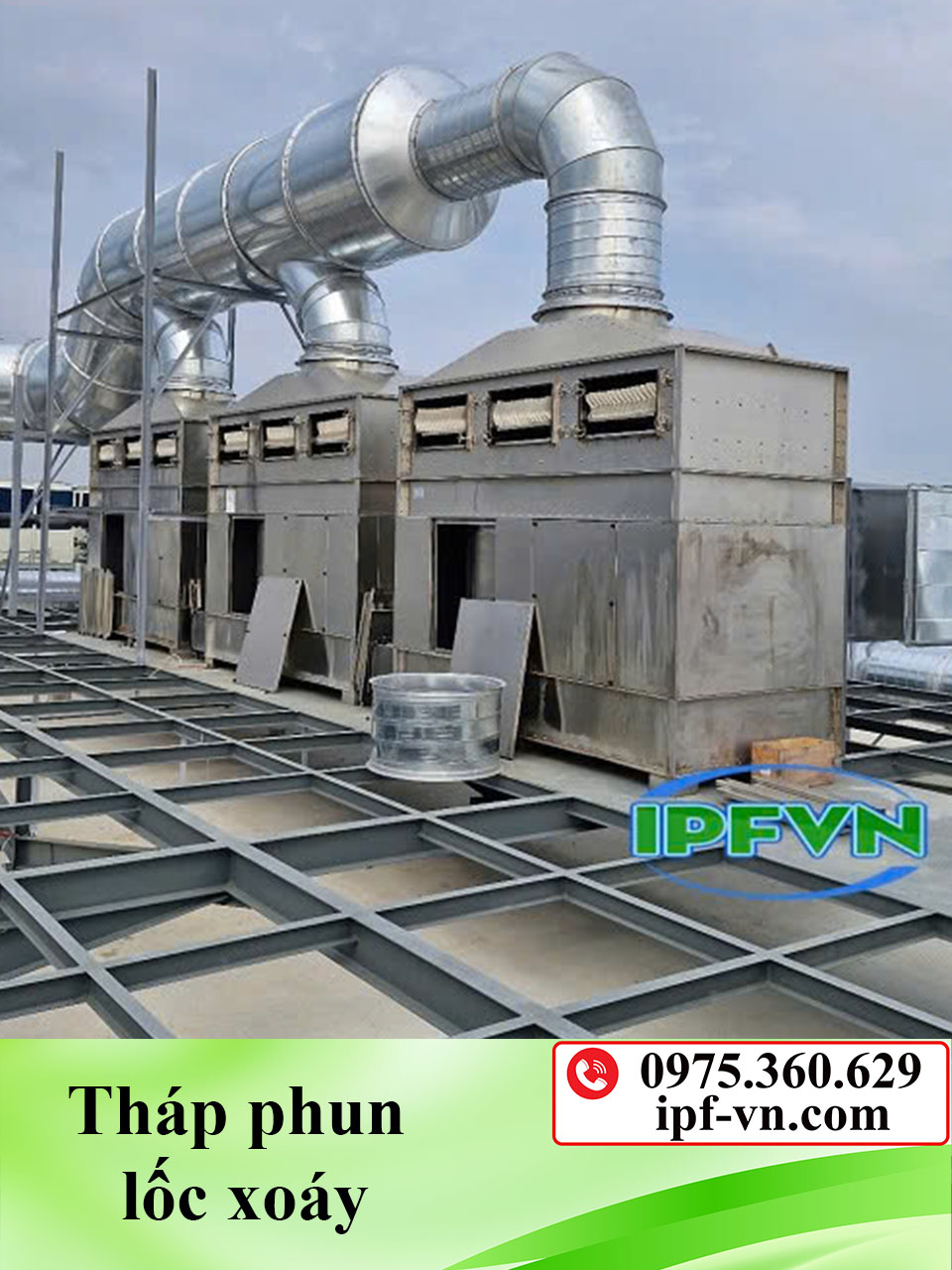 Ứng dụng thực tế của tháp phun lốc xoáy trong xử lý khí thải hóa chất, dệt nhuộm, đốt rác