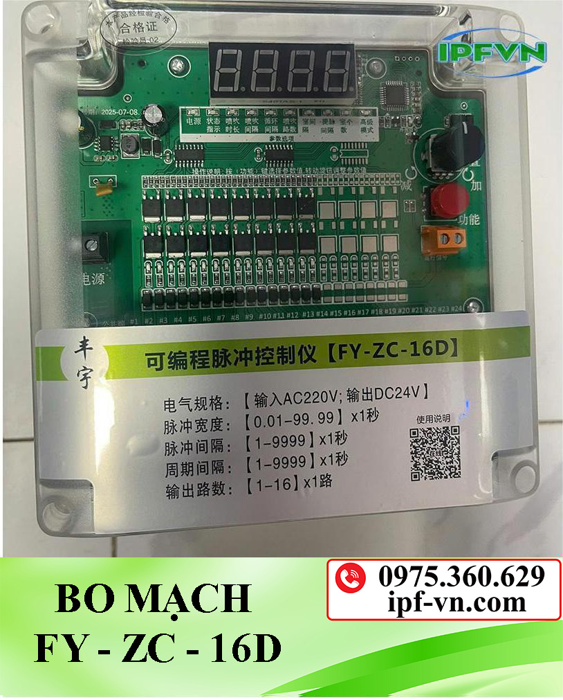 Bo mạch điều khiển van rũ bụi FY-ZC-16D