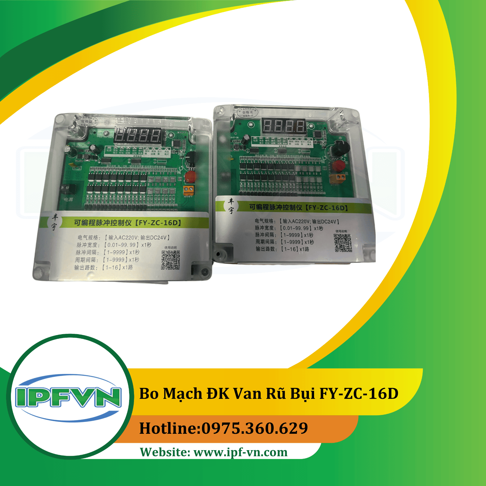 Bo mạch điều khiển van rũ bụi FY-ZC-16D