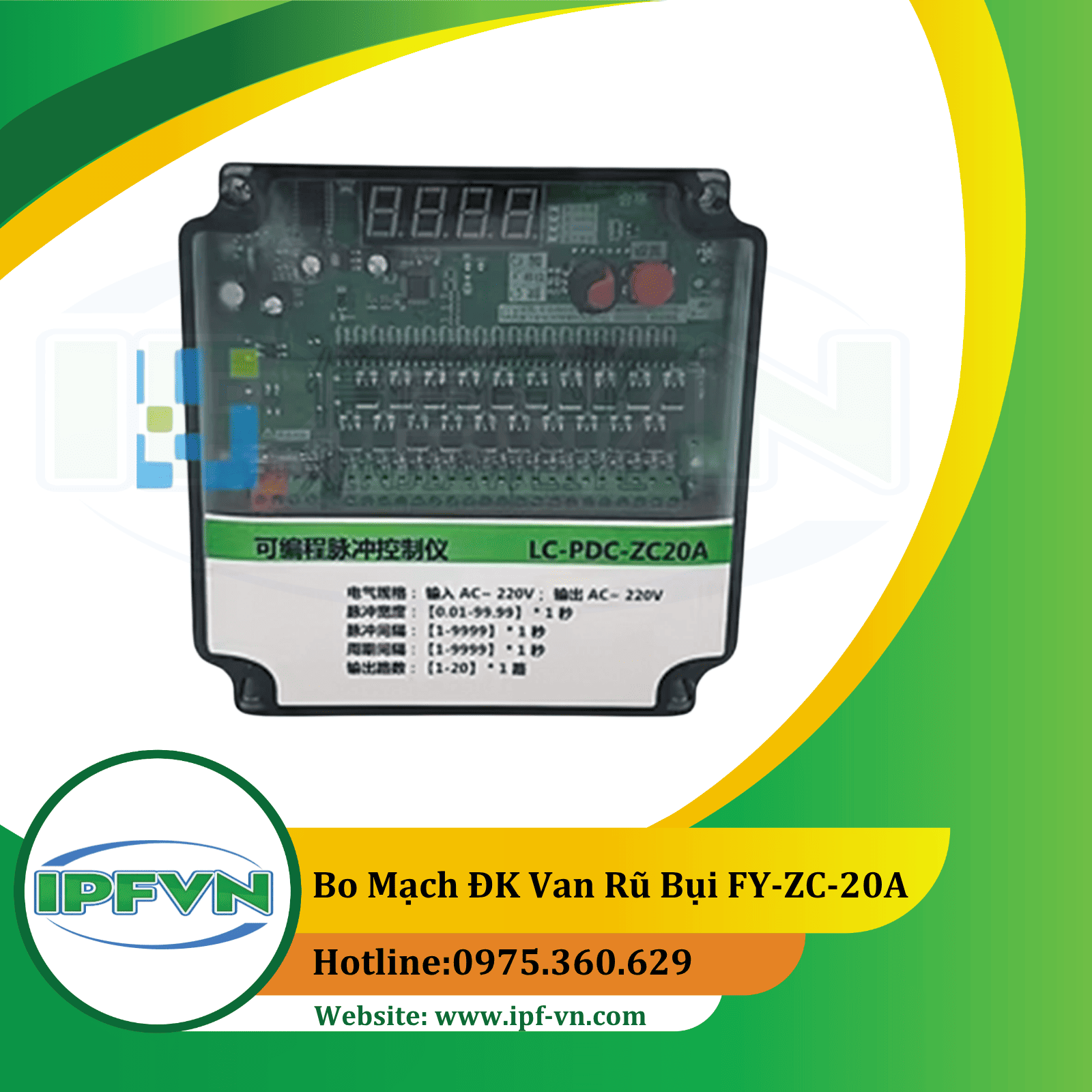 Bo mạch điều khiển van giũ bụi 20 chân LC-PDC-ZC20A