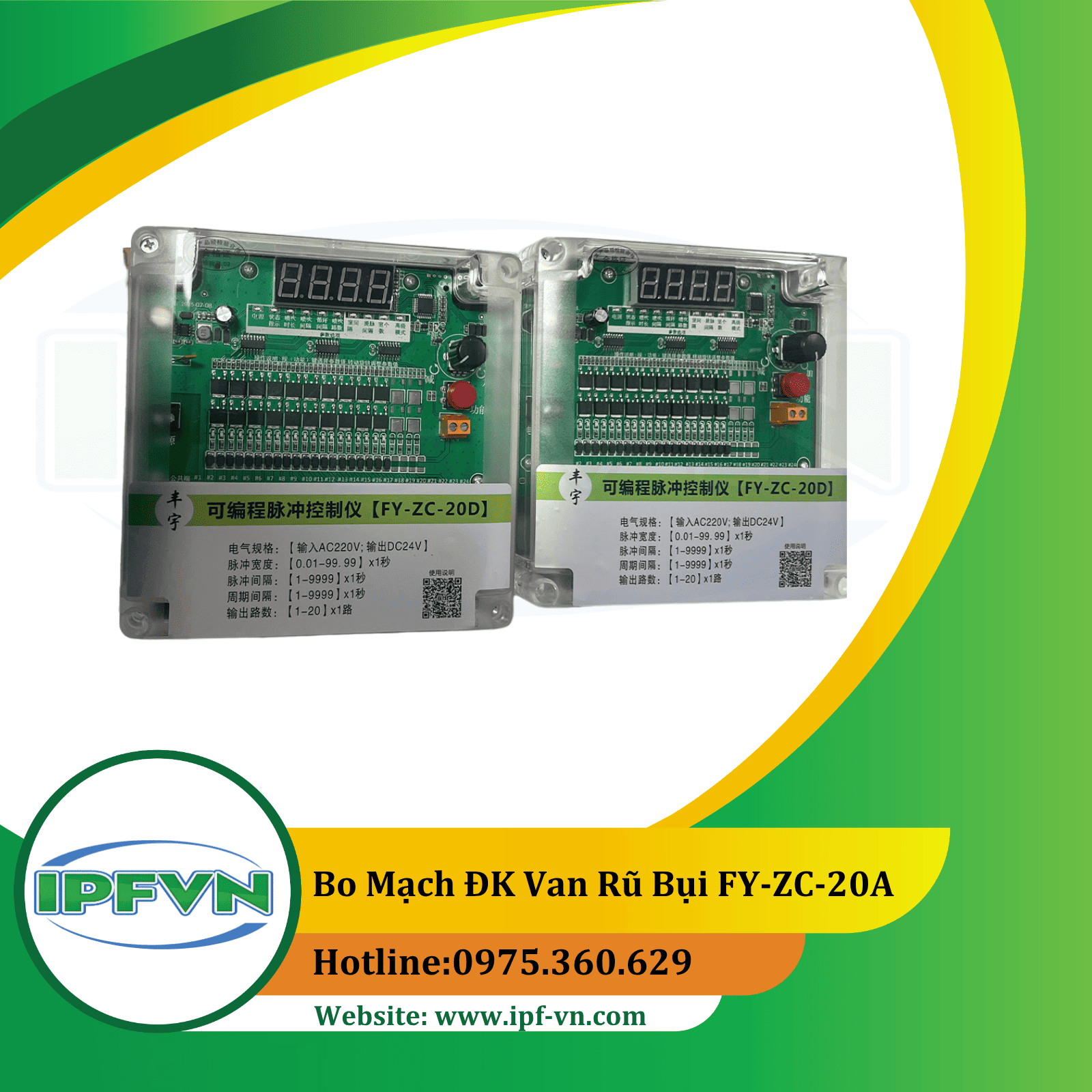 Bo mạch điều khiển van rũ bụi FY-ZC-20A