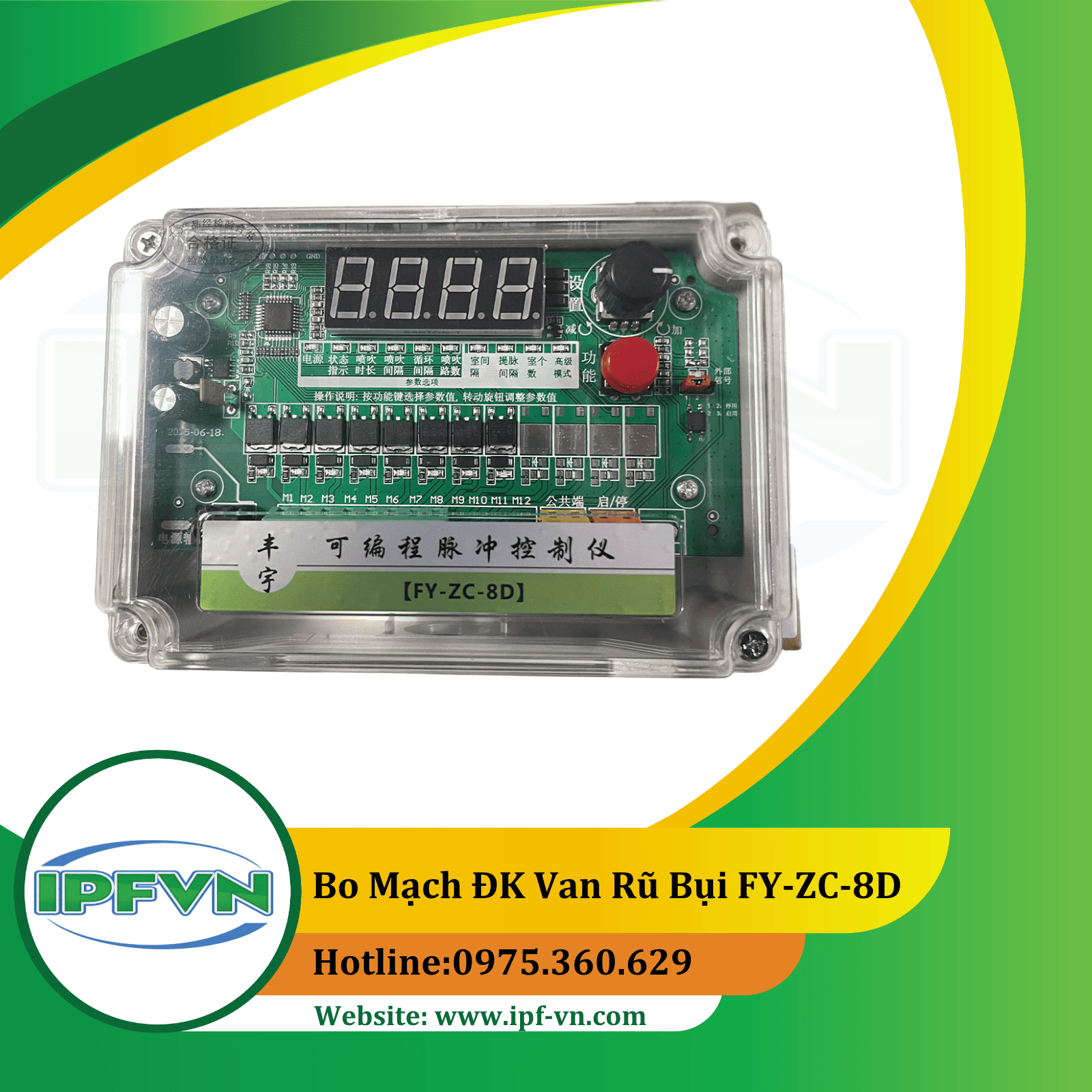 Bo mạch điều khiển van rũ bụi FY-ZC-8D