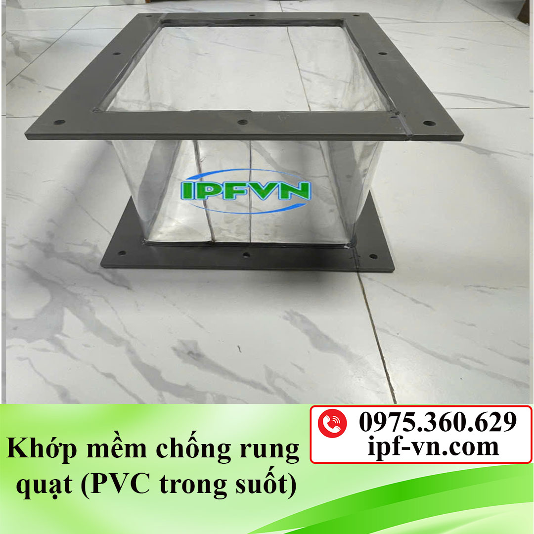 Khớp mềm chống rung quạt (nhựa PVC trong suốt)