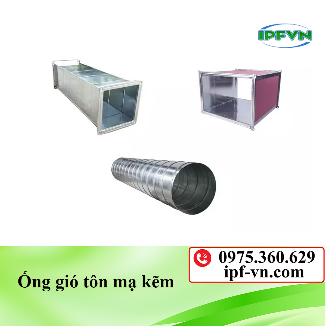 Ống gió tôn mạ kẽm vuông