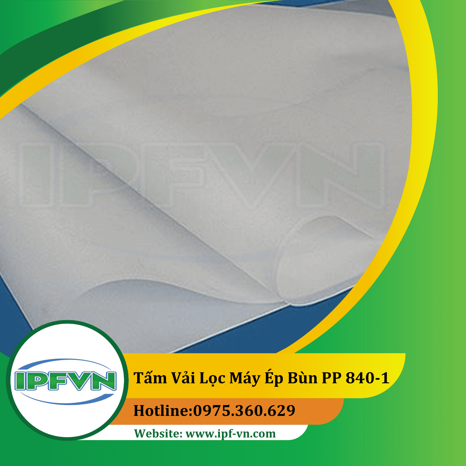 Tấm vải lọc máy ép bùn PP 840-1