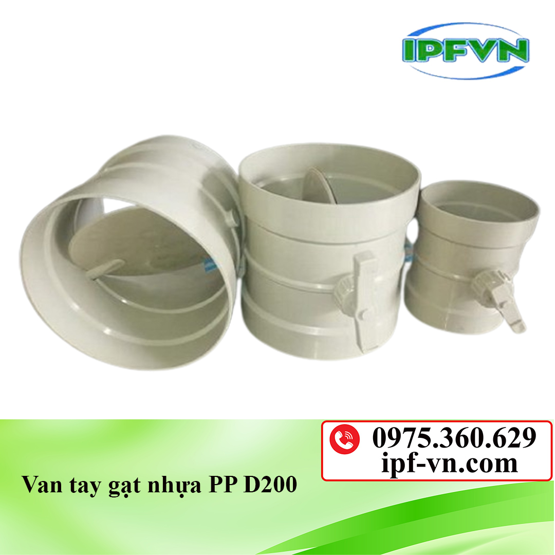 Van tay gạt nhựa PP D200
