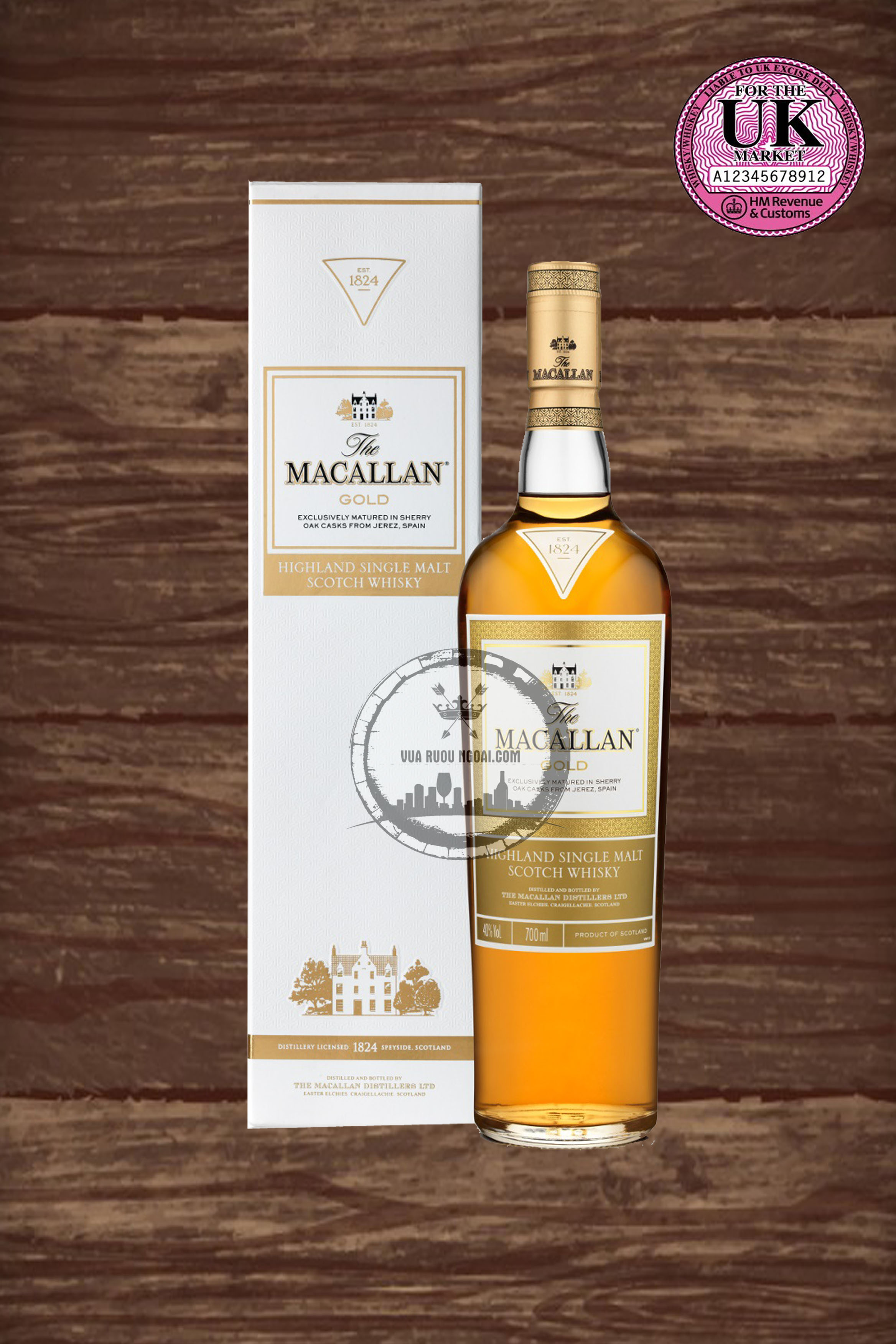 MACALLAN 1824 GOLD ( UK) , RƯỢU MACALLAN GOLD UK – vuaruoungoai
