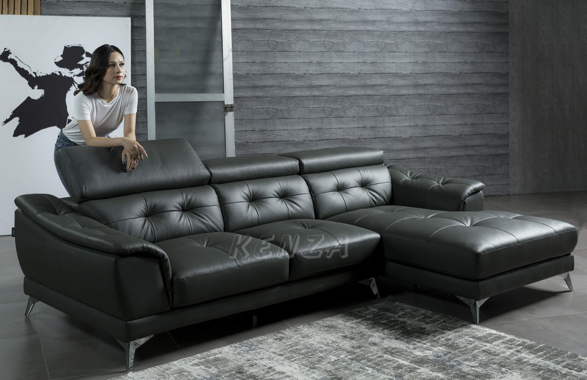 sofa đẹp màu xám