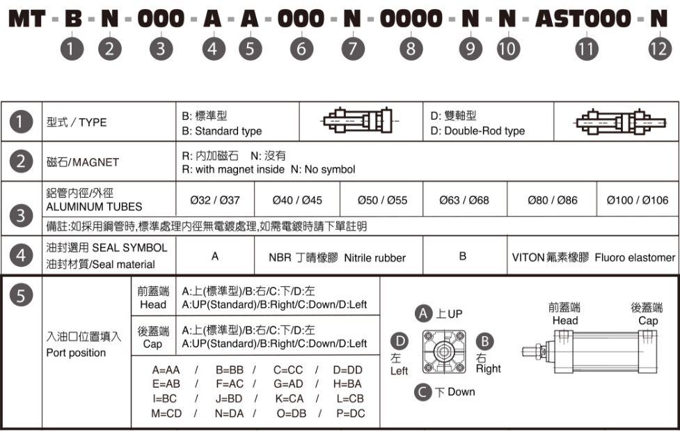 xy lanh khí nén Ashun MT series