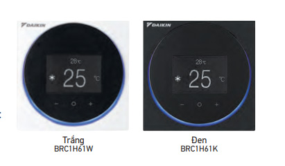Điều khiển từ xa có dây thời trang Daikin BRC1H61W/H Đen - Trắng