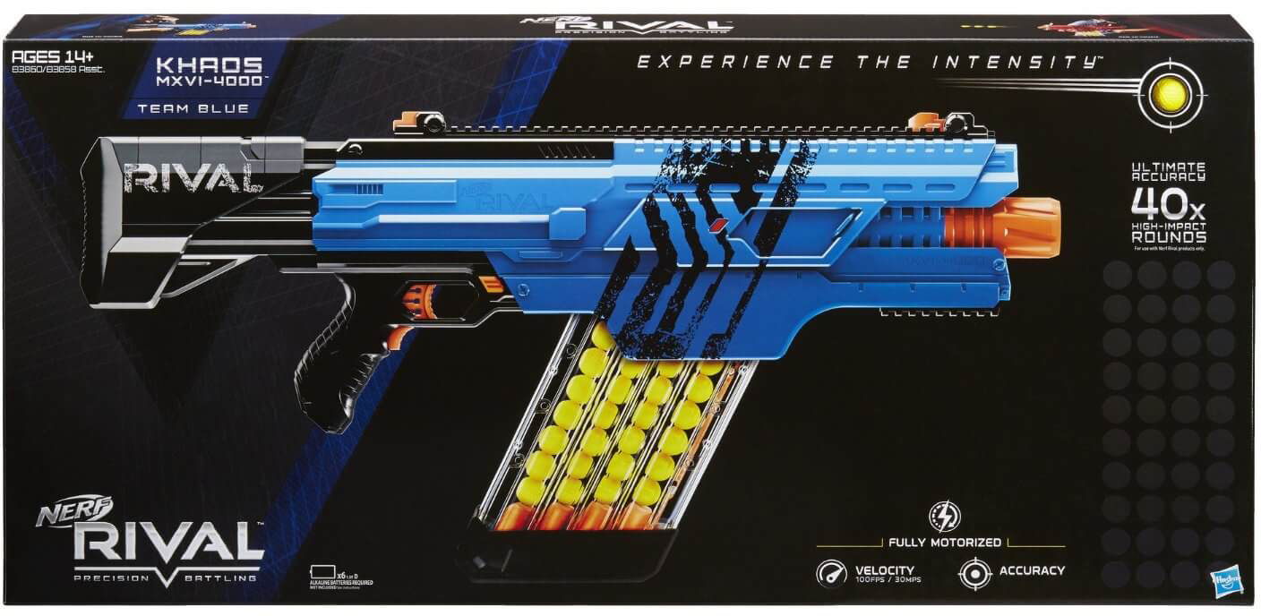Súng Nerf Rival KHAOS MXVI-4000 Blue Súng Nerf Rival KHAOS MXVI-4000 Blue