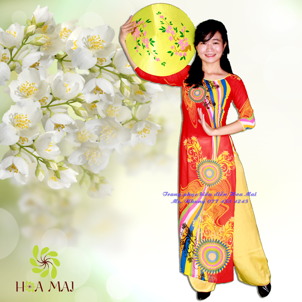 Áo dài nữ cách tân - Đỏ voan