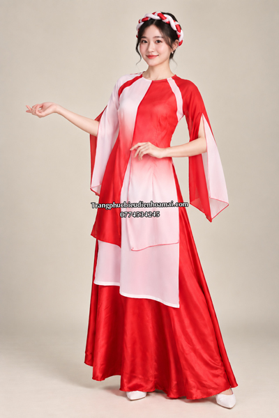 Đương đại nữ - Trắng đỏ trơn