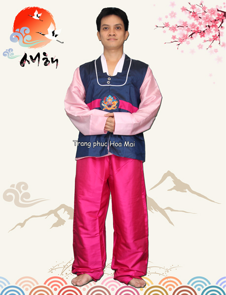 Trang phục Hanbok nam - Xanh dương đen