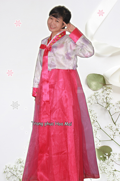 Trang phục Hanbok truyền thống - Hồng