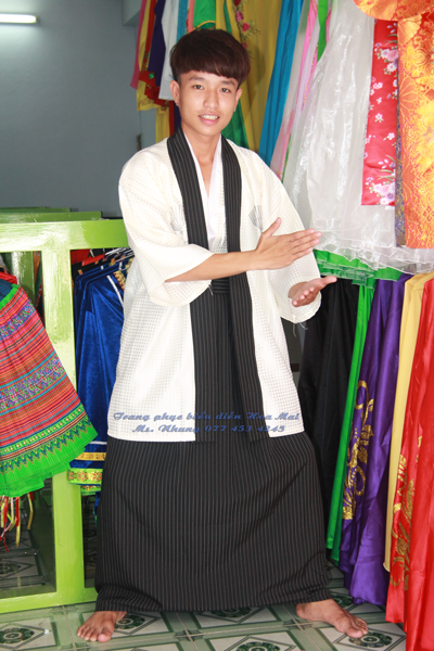 Trang phục Kimono nam - Trắng